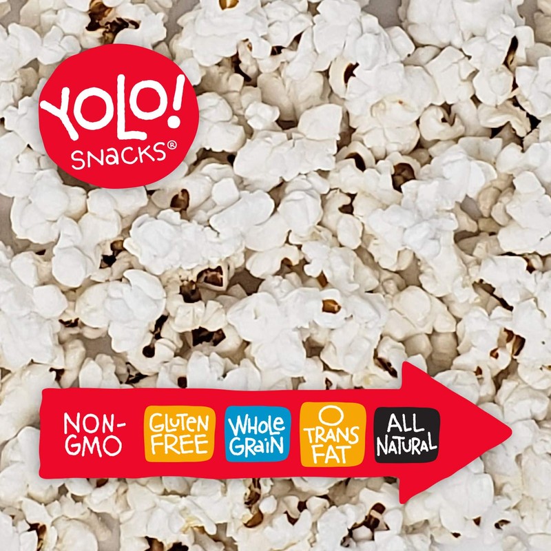 YOLO! Snacks - Gourmet White Virtually Hulless Popcorn Kernels -