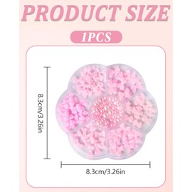 YOCDNOV 1 Box Bunte Schleifen – für Nagelsteine, DIY-Dekoration, Edelsteine, Strasssteine ​​für Nagelsteine, Nagelkunst-Dekoration, DIY-Schmucksteine, Nagel-Strasssteine (Rosa)