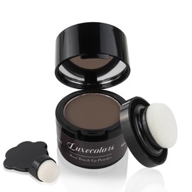 Luxecolors Root Touch Up Powder (Medium Brown) for Thinning Hair Concealer, Gray Coverage, Eyebrows Powder, Bald Spot Root Cover Up for Women