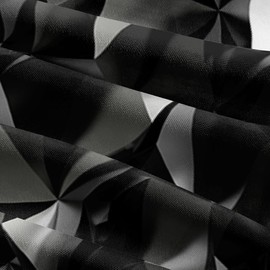 Luowei 3D Bed Linen 135 x 200 cm Bed Linen Set 3D Geometry Design Grey Black Soft Microfibre Duvet Cover with Zip and Pillowcase 80 x 80 cm