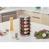 Orii 20 Jar Rotating Dark Acacia Wood Spice Rack with