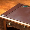 DACASSO Bonded Leather Desk Pad with Side Rails - Luxury
