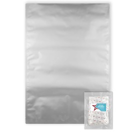 PackFreshUSA: 5-Gallon (20" x 30") AirTight Mylar Bags - 2000cc High-Capacity Single Sealed Oxygen Absorbers - Long Term Food Storage – HD 5.5 Mil (Per Side) - Heat Sealable - Food Grade - Pack of 10