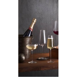 Luigi Bormioli - Talismano - Champagne/Prosecco Crystal Flutes - Dishwasher Safe - Made in Italy - Set of 4, 210ml