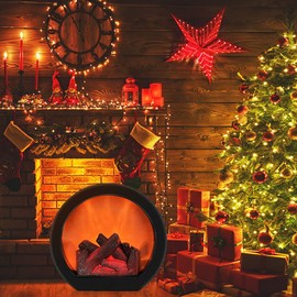 LED Fireplace Lantern LED Desk Stove Decorative Lantern Touch Switch Simulation Fireplace Light