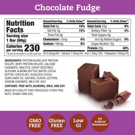 think! Protein Bars, High Protein Snacks, Gluten Free, Sugar Free Energy Bar with Whey Protein Isolate, Chocolate Fudge, Nutrition Bars without Artificial Sweeteners, 2.1 Oz (30 Count)