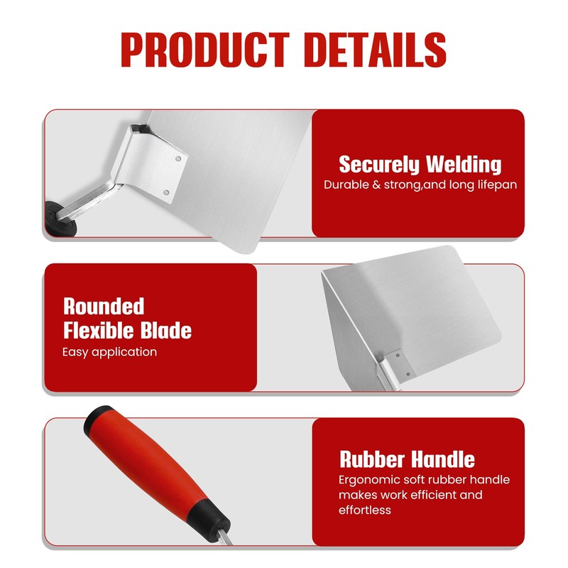 SUMED Drywall Corner Trowel 2 PC,SUMED 4'' Inside & Outside