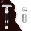 Pearl Shaving Double Edge Butterfly Safety Razor P- 81D (Black)