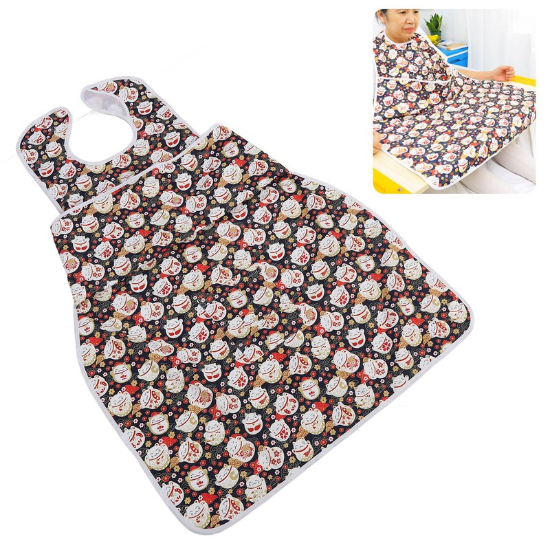 Adult Bib for Elderly Washable Bib Reusable Waterproof Clothing Protector