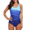 Traje de baño atlético de una pieza para mujer, traje