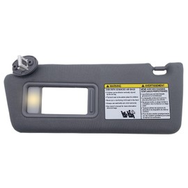 Driver Sun Visor Replacement Fits for Toyota Tacoma 2005-2015 Sunshade with Light 7432004210B0 7431004120B0 Color Gray (Gray(Driver Side))