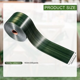 Syhood Outdoor Ribbon Poly Satin Ribbon Floral Craft Decoration Aspidistra Leaf Riband Easter Holiday Outdoor Decorating(4 Inch X 200 Yards,Dark Green)