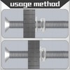 Zmbroll Flat Head Machine Screws #4-40#6-32#8-32 Stainless Steel Nuts Bolts