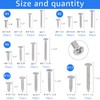 510Pcs Stainless Steel Wood Screws Assortment Kit - #4#6#8#10#12 Phillips