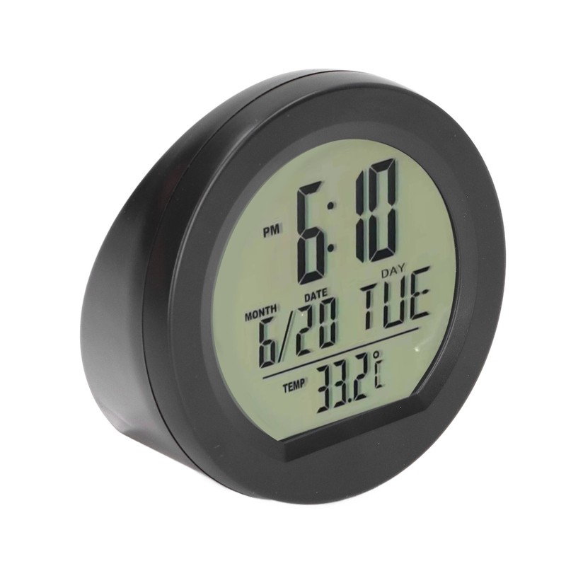 Car Digital Temperature Dashboard Clock Solar Powered Automatic Mini Car