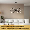 8 Pieces M10 Threaded Extension Poles Lighting Fixture Downrods Stems