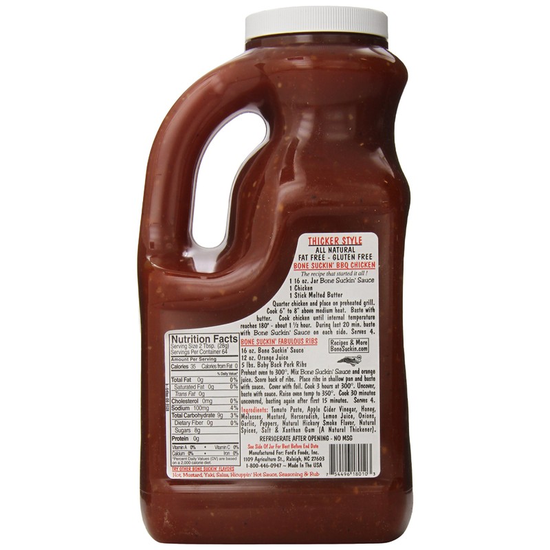 Bone Suckin' Sauce, Thicker Style, 78 oz