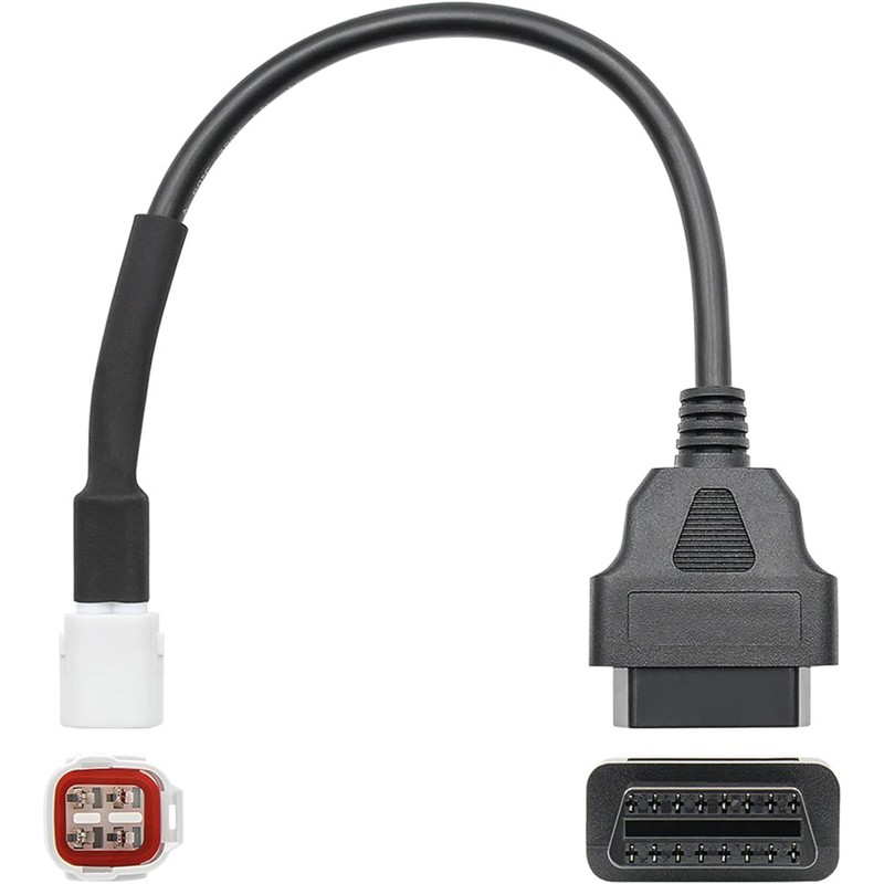 JDTech Yamaha Motorcycle 4 Pin Diagnostic CANBUS Cable to OBD2