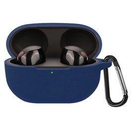 YAODLE Case Compatible with Sony WF-1000XM5 Protective Case, Shockproof Soft Case, with Carabiner, Anti-Fingerprint, Anti-Abrasion (Blue)