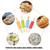 4PCS Rolling Pin NonStick Silicone Mini Wooden Handle Rolling Pins