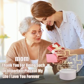 MGahyi Gifts for Mom from Daughter Son,Acrylic Engraved Night Light Gifts for Mom,Mom Gifts for Mother's Day,Unique Night Lamp Mom Present for Christmas, Plastic Base
