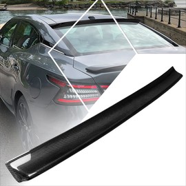 Real Carbon Fiber STP-Style Rear Window Roof Spoiler Wing Compatible with Nissan Maxima 2016-2021