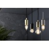 Knightsbridge 6 Inch E27 Vintage Pendant Set in Brushed Chrome