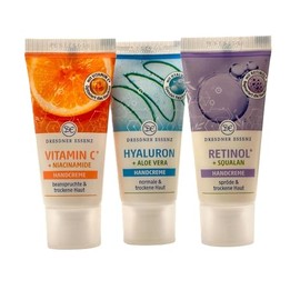 Dresdner Essenz Retinol Hand Cream + Vitamin C Hand Cream with Hyaluronic and Aloe Vera 3 x 20 ml Pack of 3