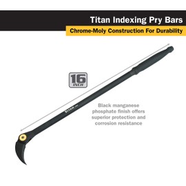 Titan 17816 16-Inch Indexing Pry Bar