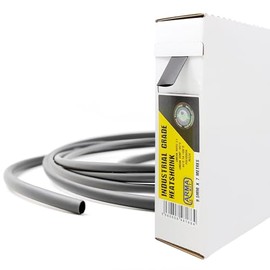 ArmaKit 9.5mm Cable Heat Shrink Tubing Black 7 Metre Reel - Wire Heat Shrink Sleeving Rubber Cable Shrink Wrap for use with Heat Gun for heat shrink connectors/electrical solder sleeves