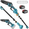 Seesii 2-IN-1 Cordless Pole Saw & Mini Chainsaw 6 inch