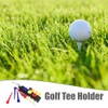 SIAOBIULYG Golf Tee Holder with 12 Plastic Golf Tees 3