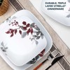 Corelle Kyoto Leaves 16pc, Service for 4, Dinnerware Set, 8