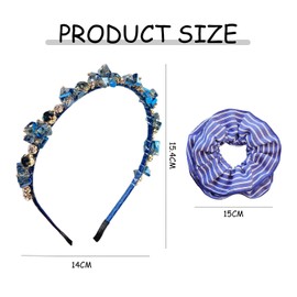 1 Crystal Headband And 1 Hair Tie, Vintage Rhinestone Headband, Elegant Hair Accessories, Fashionable Hair Accessories, Women'S Hair Accessories, Hair Decoration Accessories