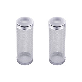Quickun Stainless Steel Aquarium Flow Fish Filter Guard Net Shrimp Safe Inlet Inflow Protect Basket Mesh Media 12mm, 2Pcs