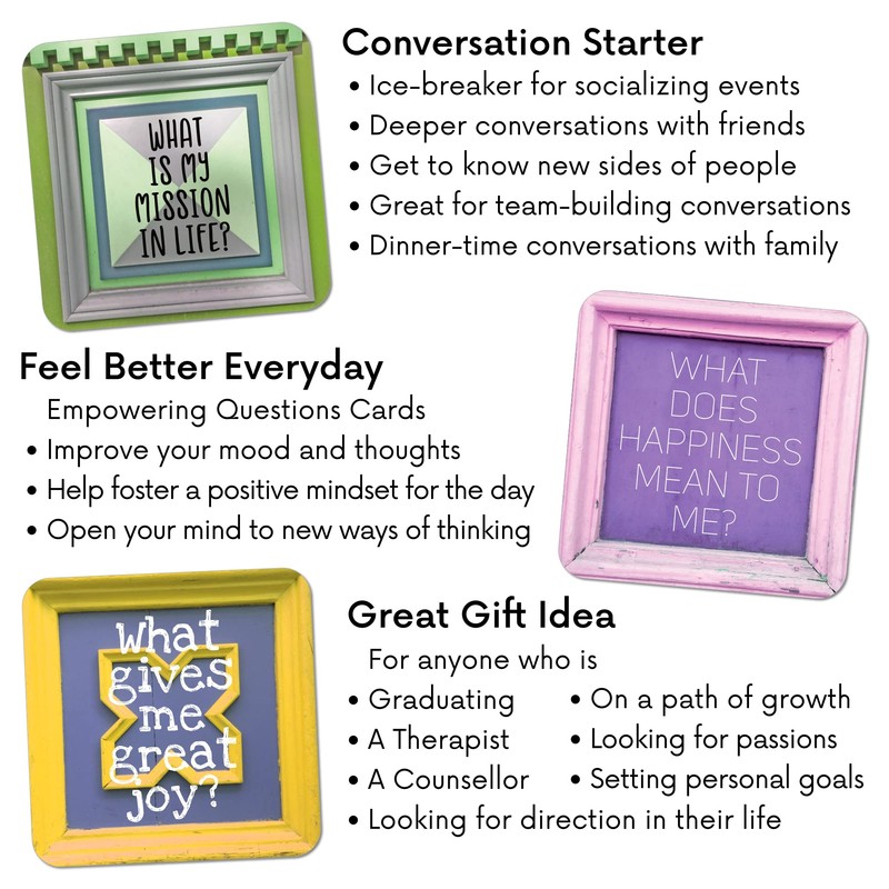 Sunny Present Empowering Questions Cards - 52 Self Care Cards