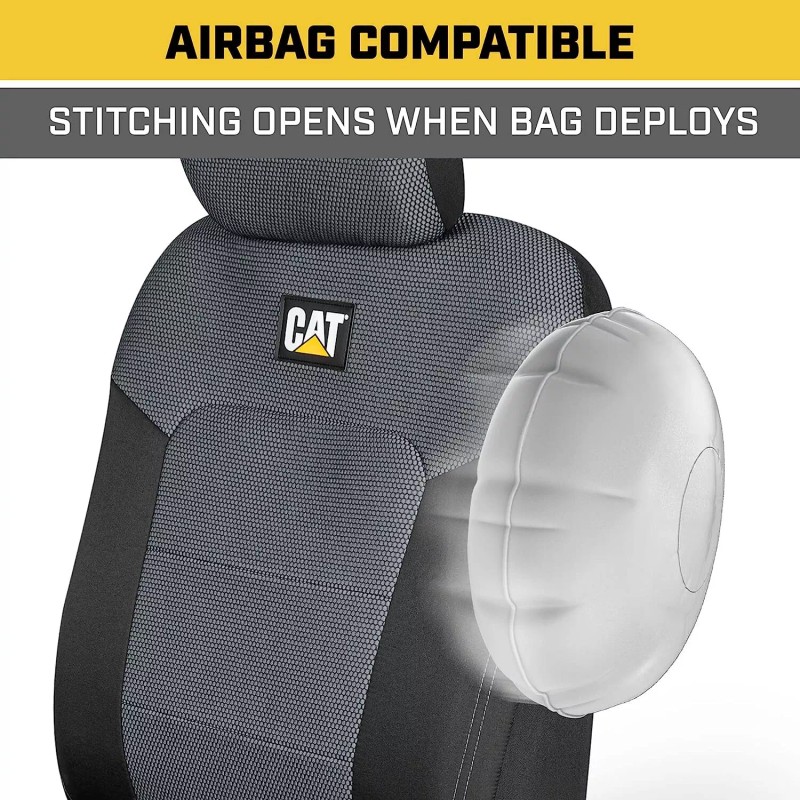 Autocessary Caterpillar Car Truck Seat Covers for Front Seats Set