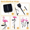 Solar Flamingo Garden Stake Lights for Outdoor Decor – 3
