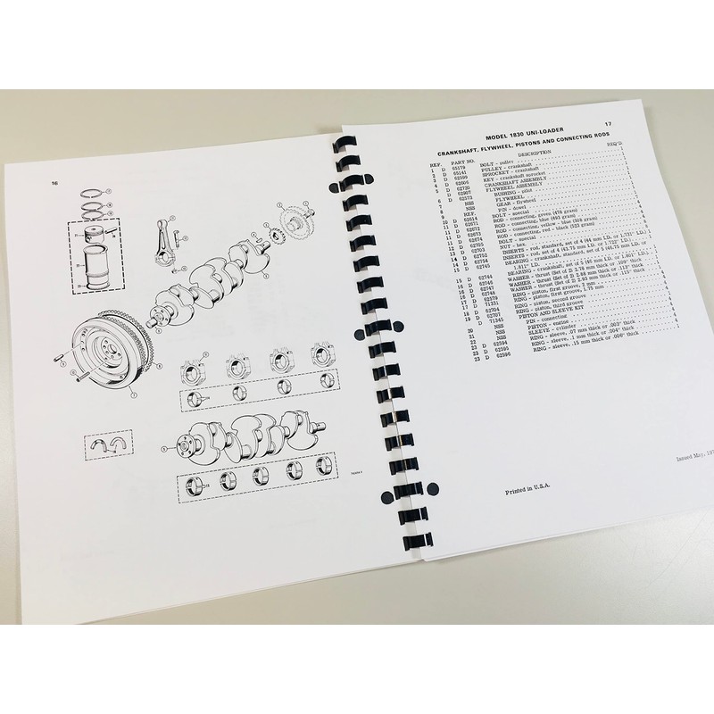 Case 1830 Uni Loader Parts Manual Catalog Skid Steer Assembly
