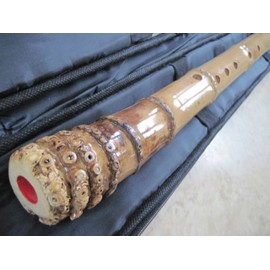 7 Holes Shakuhachi DongXiao Kinko Utaguji G Key with Root End Bamboo Flute Zen Instrument