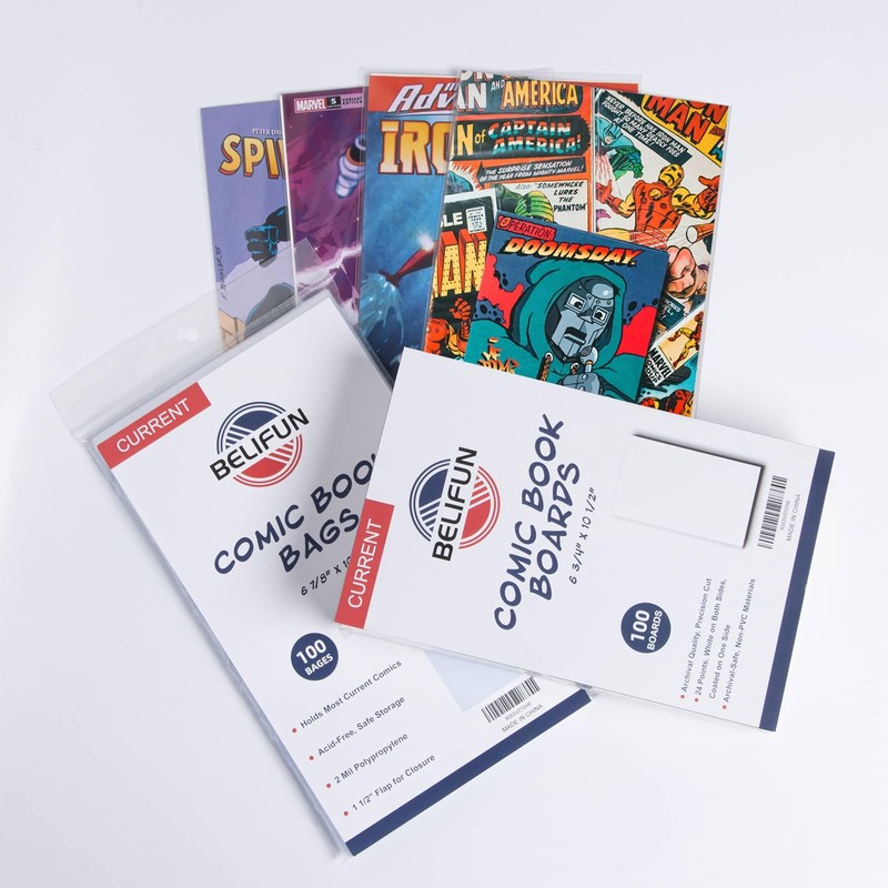 100ct Current Comic Bags and Boards - Reusable Boards, Bags