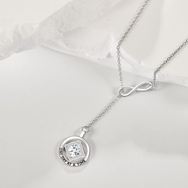 YAFEINI Sterling Silver Narcotics Anonymous Necklace, NA Recovery Symbol Sobriety Gift for Women