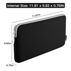 CaSZLUTION - Funda de neopreno para teclado inalámbrico Bluetooth Apple MC184LL/B, funda protectora para teclado inalámbrico pequeño, color negro