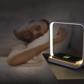 OttLite Wireless Charging Station and Night Light, White