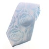 Soprano Sky blue Rose luxury woven silk tie