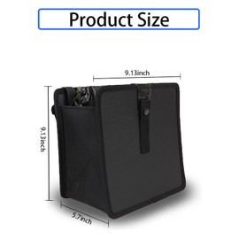 Miytsya Hanging Car Trash Bag Can Premium Waterproof Litter Garbage Bag Organizer 22 * 22 * 14.5CM (Black)
