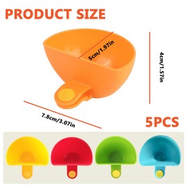 LINGJIA Set of 5 Dipping Bowls, Raclette Plates, Snack Plates, Dipping Bowl, Snack Sauce Bowl, Dipping Sauce Holder, for Ketchup, Salsa, Chili Powder, Spice