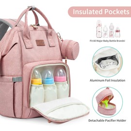 Viedouce Baby Changing Backpack Changing Bag With 2 Pieces Pram Hooks, Waterproof Oxford Large Capacity, Multifunctional Baby Bag For Travel Going Out Shopping -