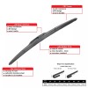 2MPLASTIC Front and Rear Windshield Wiper Blade For Jeep COMPASS