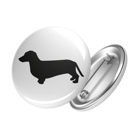 Huuraa! Dachshund Silhouette Badge 25 mm with Motif for Dog Lovers